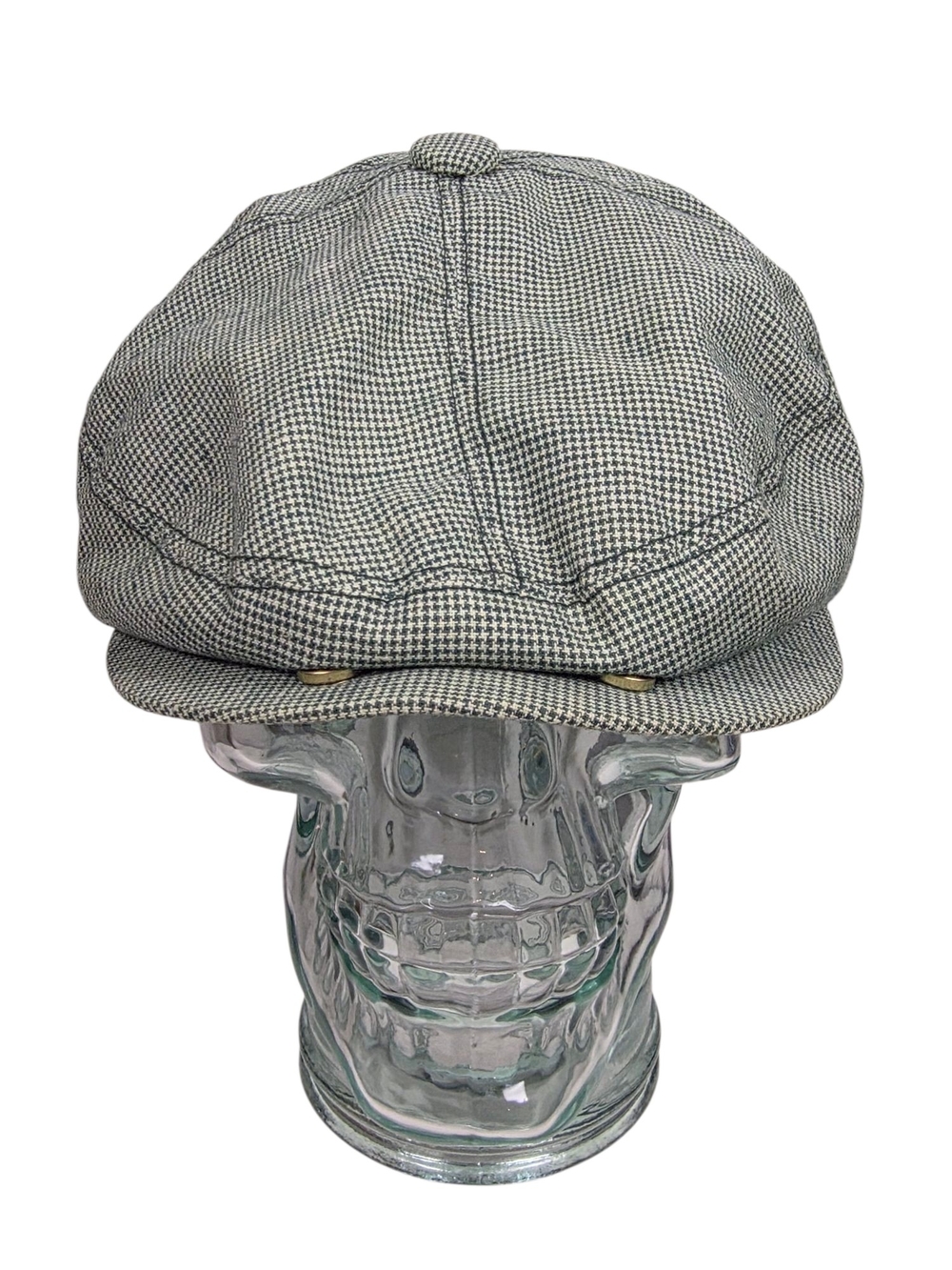 Livity Outernational Hemp Newsboy Cap Hat Houndstooth Snap Back Geometric Lining